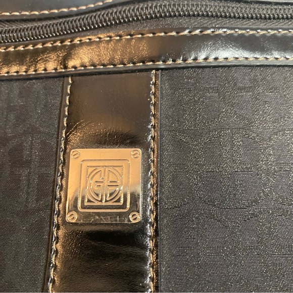 Giani Bernini Black Fabric GB Logo Shoulder Organizer Handbag Bag - Picture 7 of 16